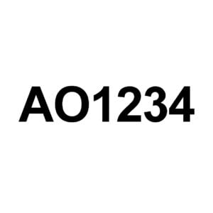 Accredited Operator AO number in vinyl