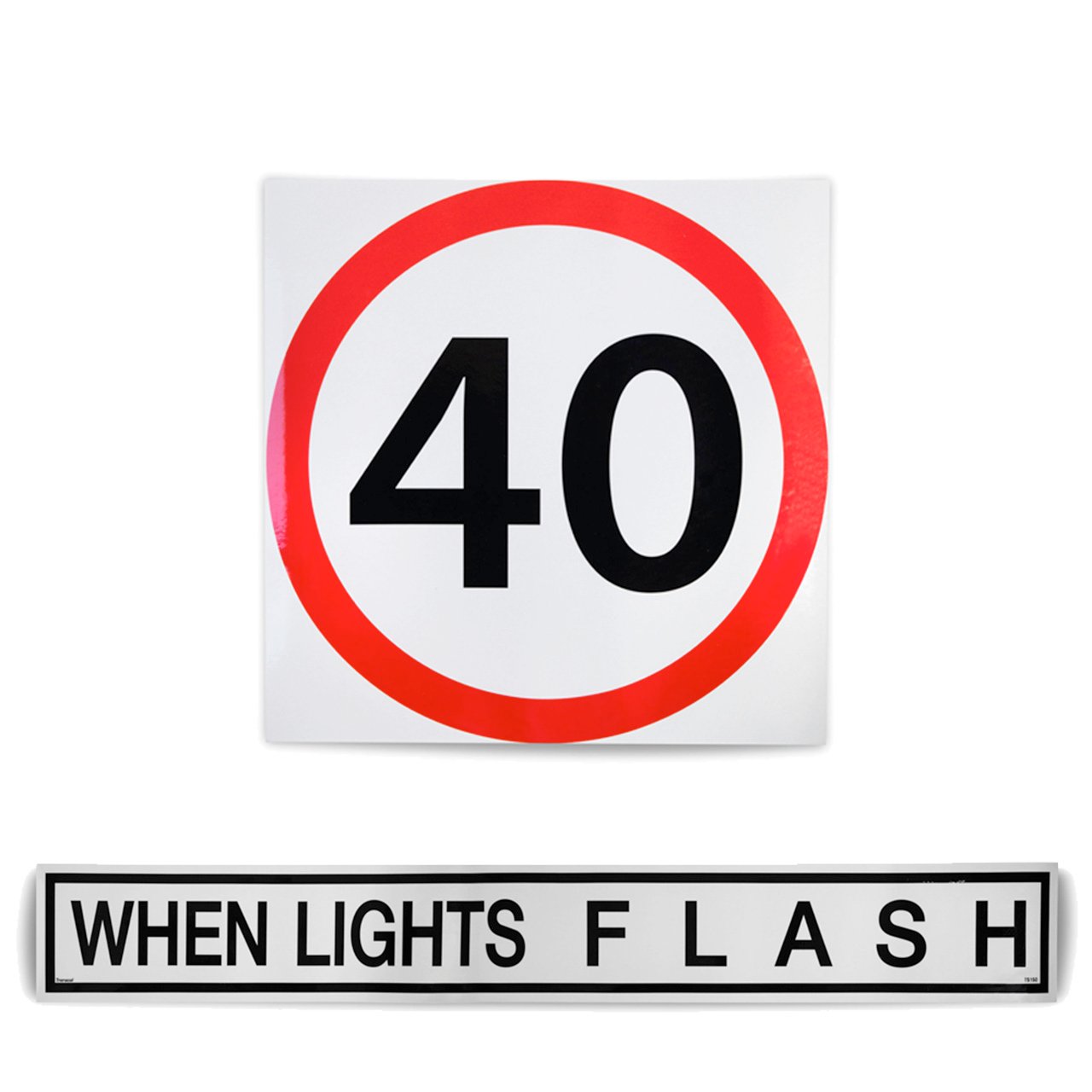 Photo of Tasmanian & New South Wales TS150 40km/h, large when lights flash signage