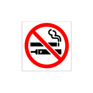 No Smoking and no Vaping decal sticker 120mm x 120mm